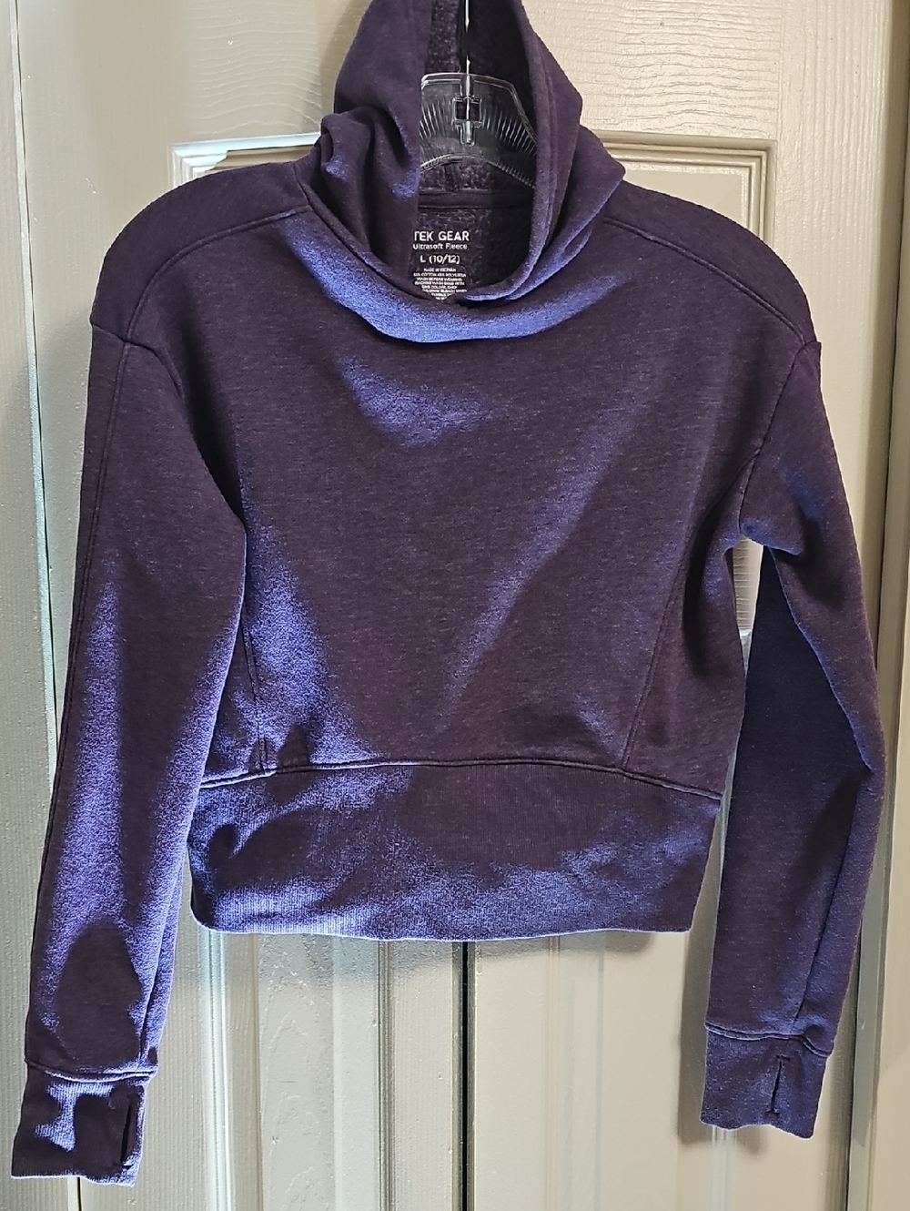 tek gear Purple Cowl Neck Pullover Sweatshirt